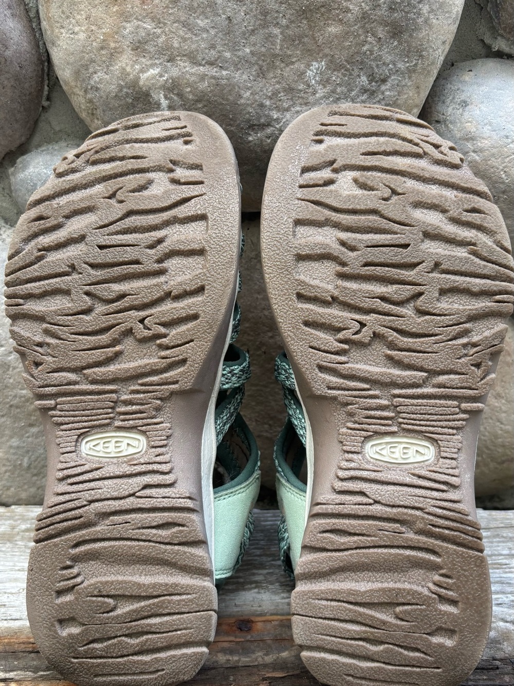 Keen Whisper Sandal- Woman’s Mint Green and Peach Outdoor Sport Sandals - Picture 6 of 9